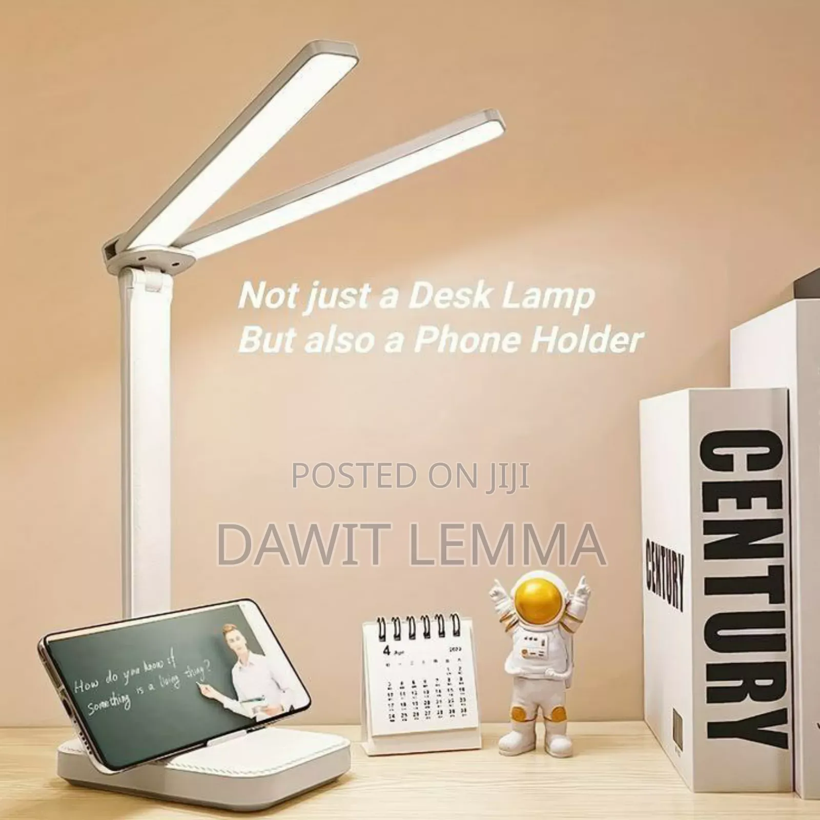 1pc Led Double Head Portable Desk Lamp