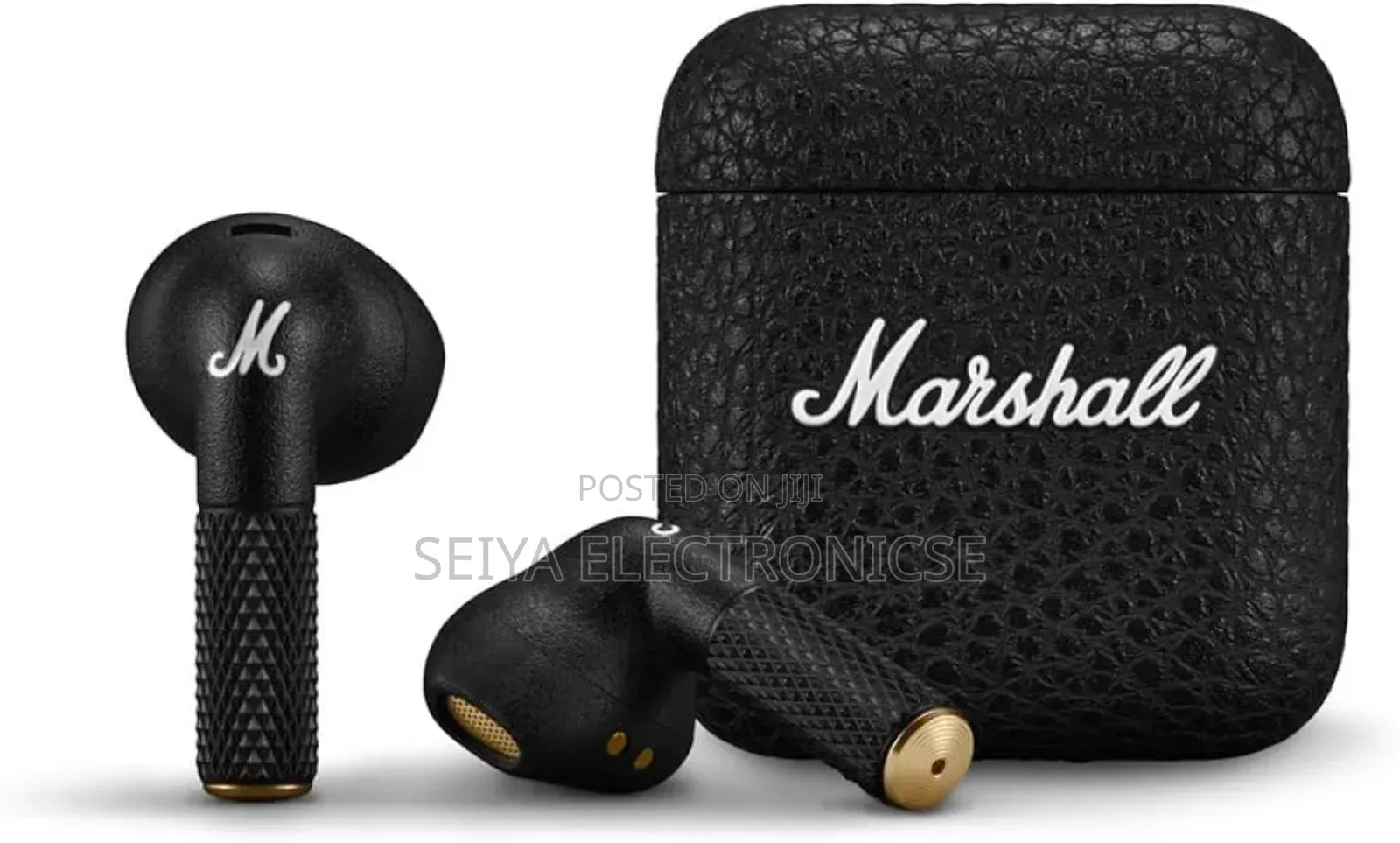 Marshall Motif A.N.C. True Wireless Earbuds in Black.