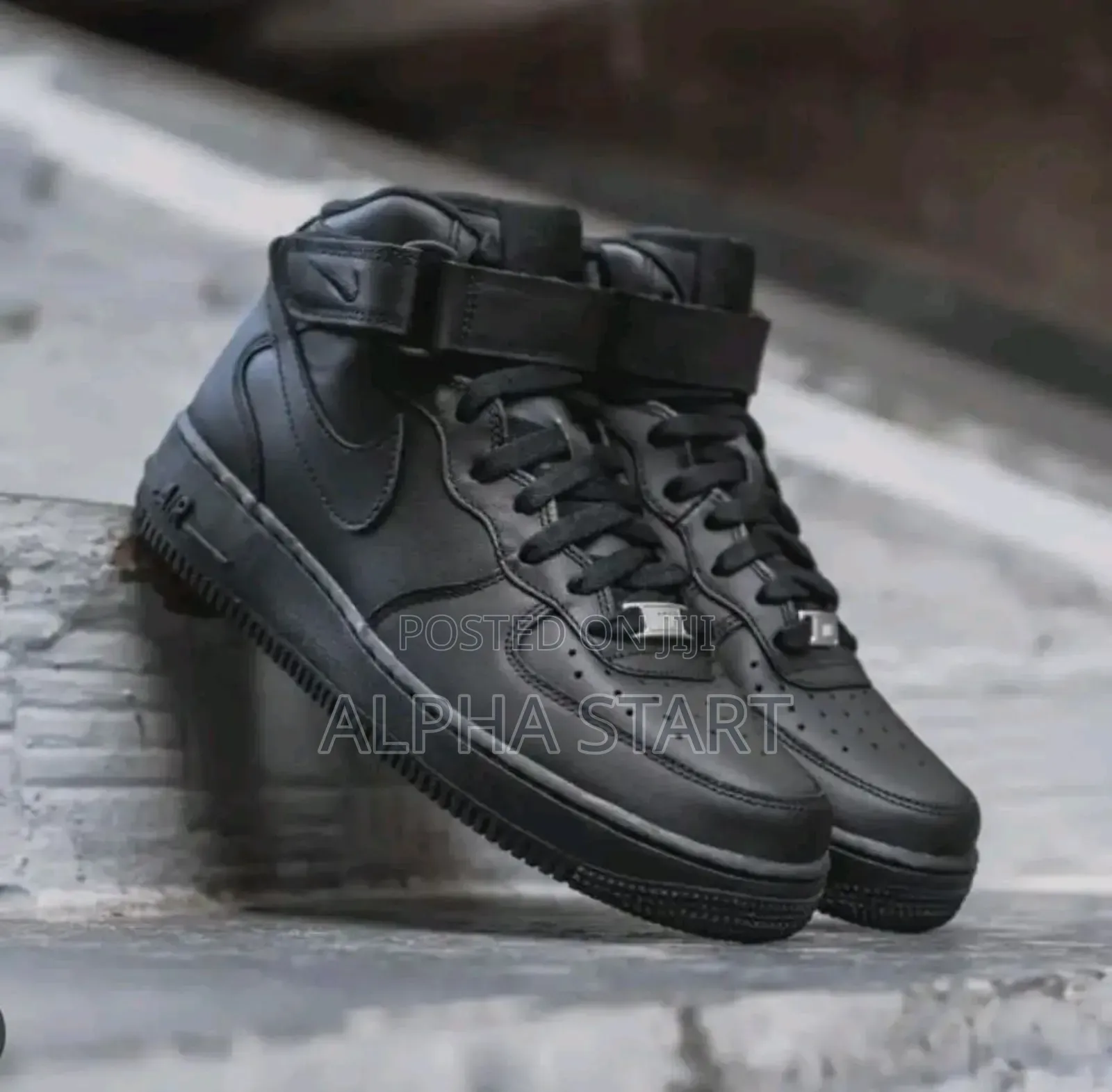 #Nike #Air Force 1'07 Mid "#Triple Black" #High Shoes for Men's