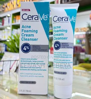 Cerave Acne Foaming Cream Cleanser 4% and 10%