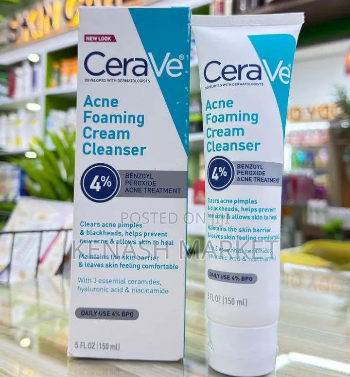 Cerave Acne Foaming Cream Cleanser 4% and 10%
