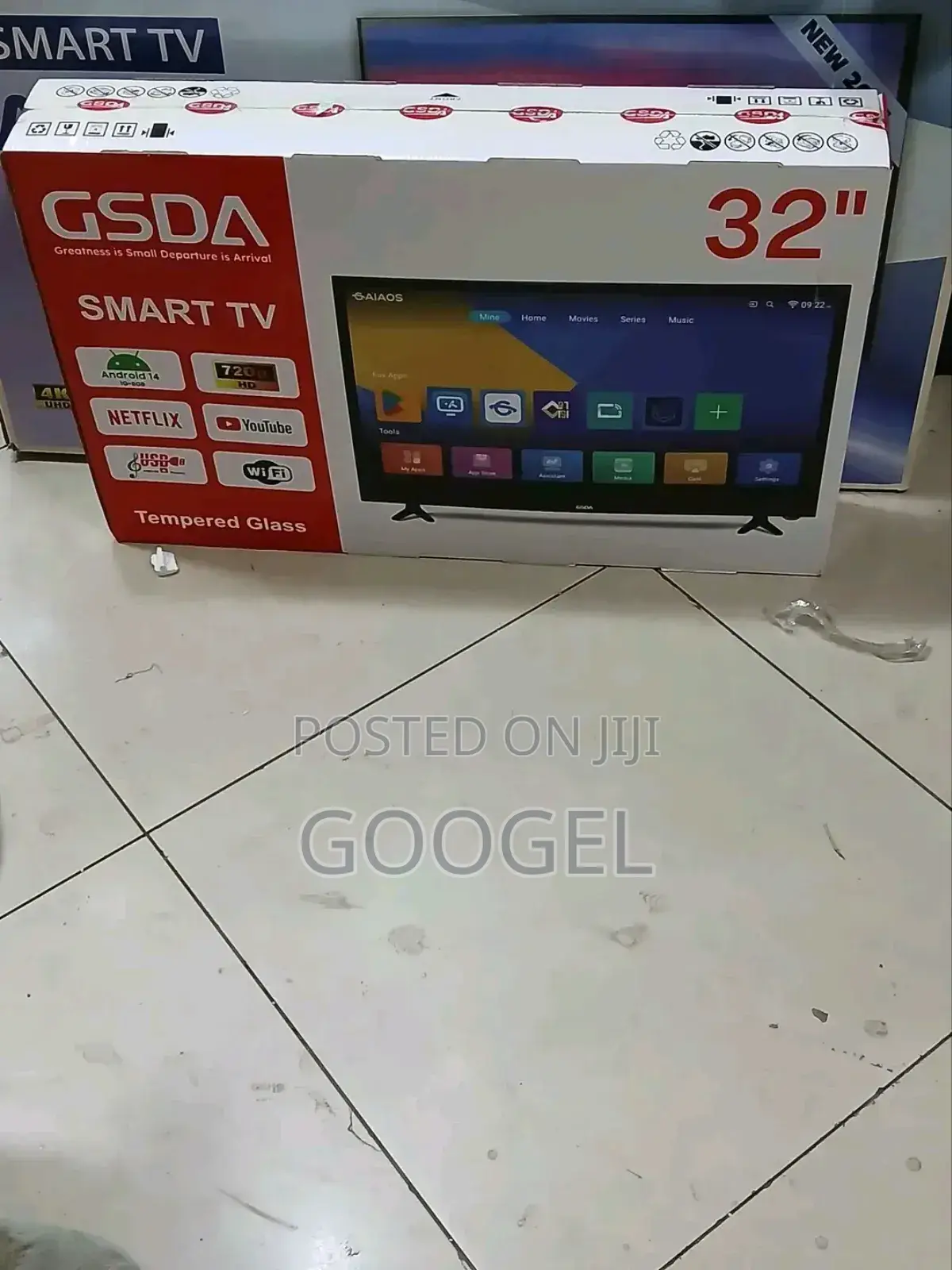 32"Inch Duoble Glass Smart Tv