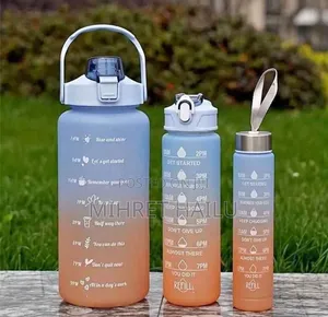 3 Set Sport Motivational Water Bottle የስፖርተኞች የውሃ ኮዳ 3 የተለያየ መጠን የማ
