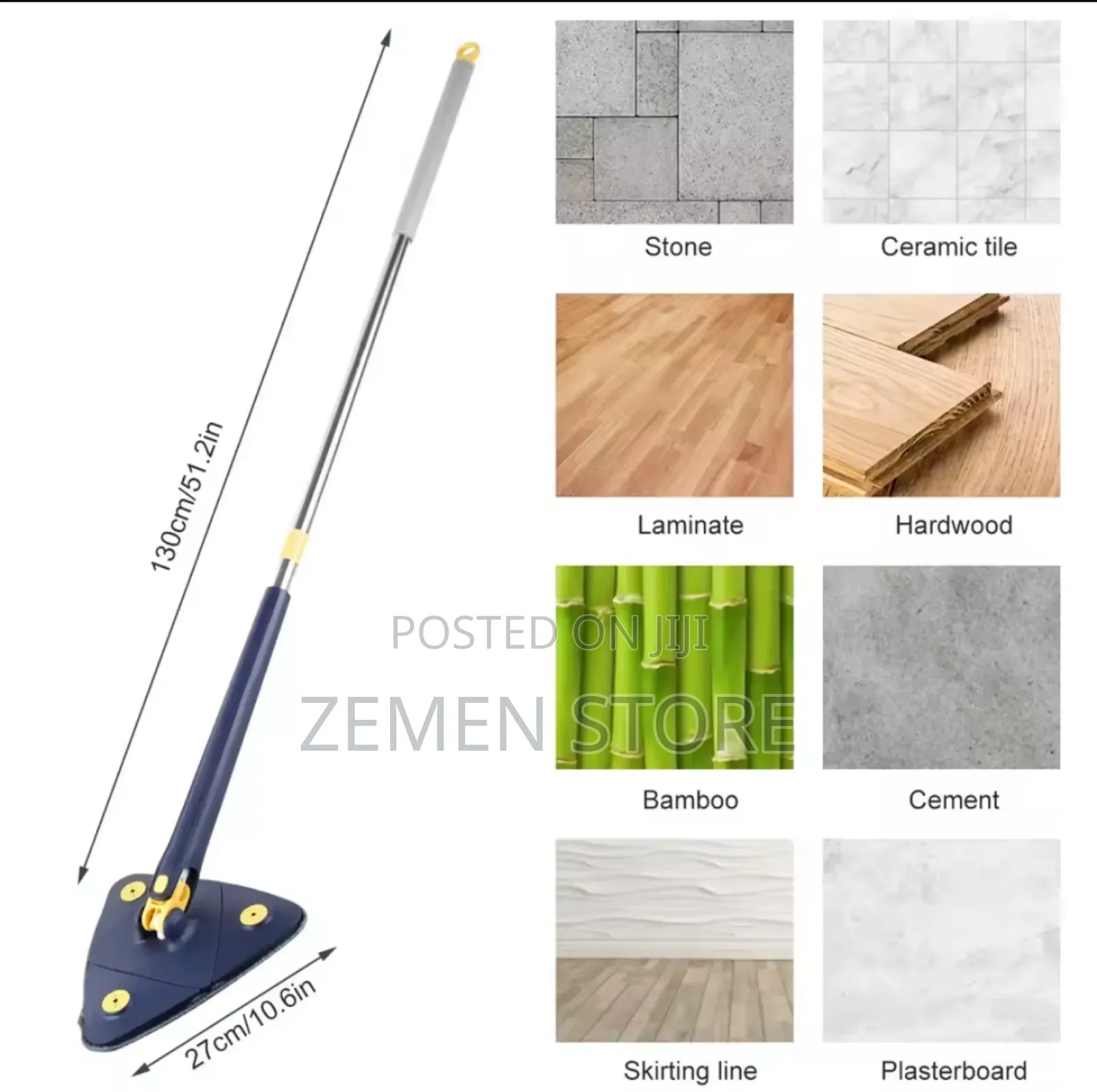 360° Rotating Self Squeeze Mop እጅ ንኪኪ የሌለው መወልወያ