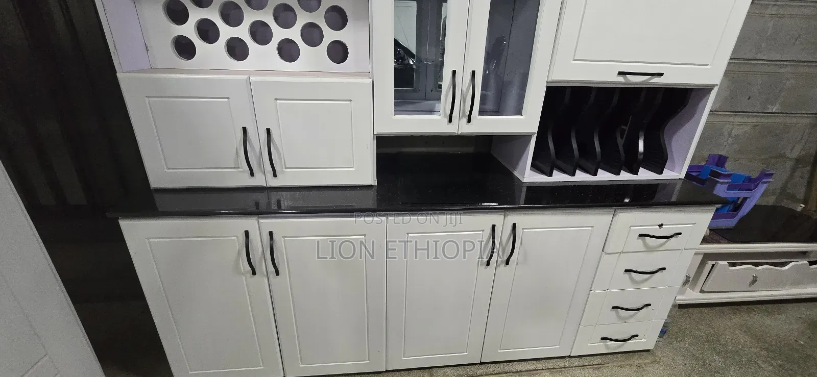 Kitchen Cabinet Galaxy Marble Top