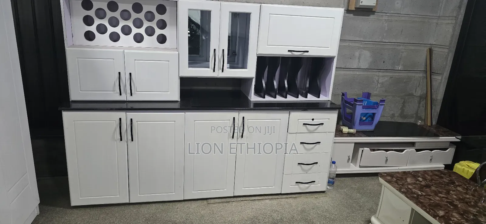 Kitchen Cabinet Galaxy Marble Top