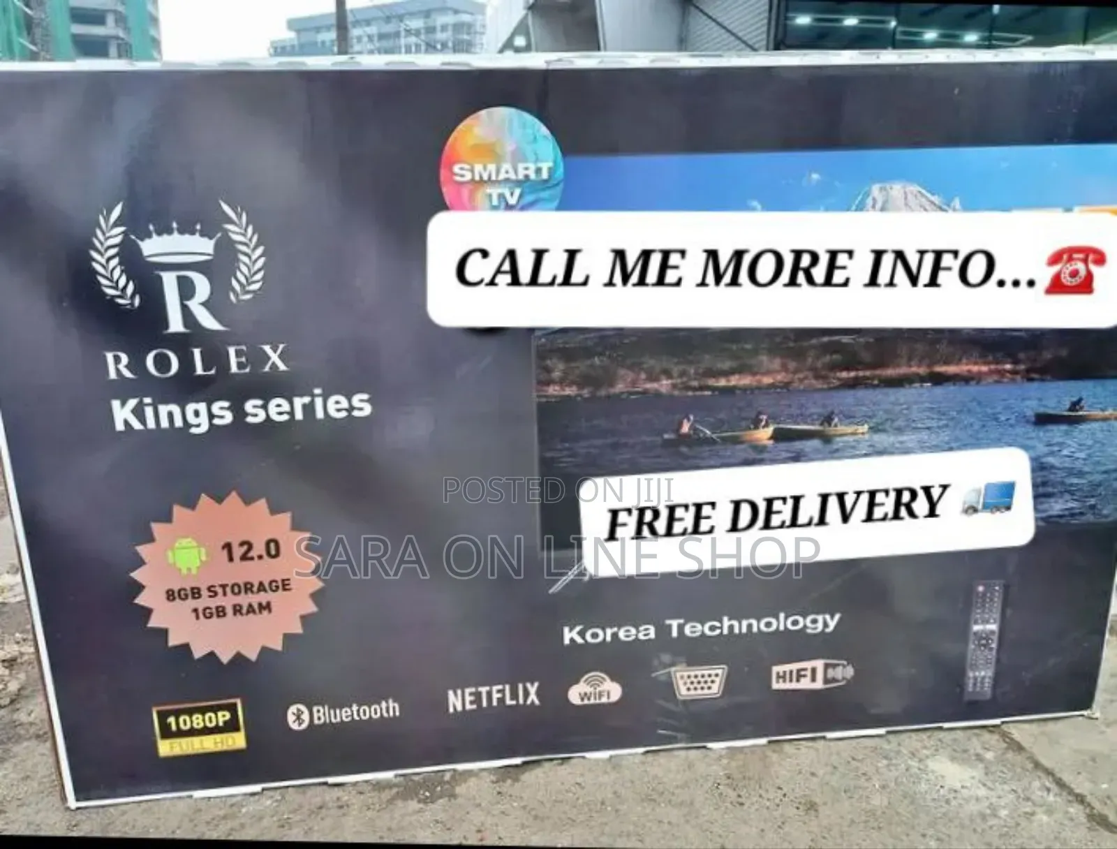 Rolex 55" Double Screen Smart Tv ☆Free Delivery ☆