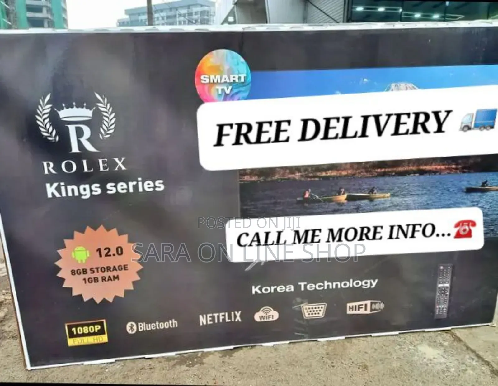 Rolex 55" Double Screen Smart Tv ☆Free Delivery ☆