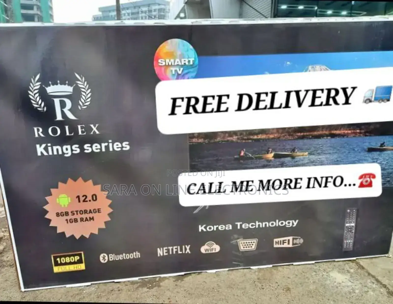 Rolex 55" Double Screen Smart Tv ☆Free Delivery ☆