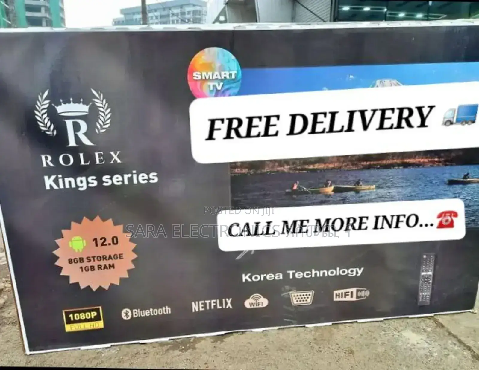 Rolex 55" Double Screen Smart Tv ☆Free Delivery ☆
