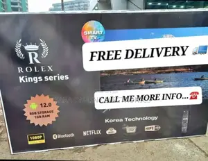 Rolex 55" Double Screen Smart Tv ☆Free Delivery ☆