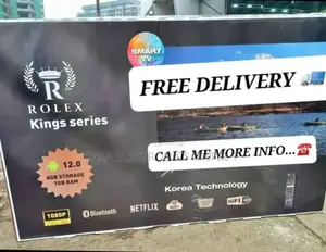 Rolex 55" Double Screen Smart Tv ☆Free Delivery ☆