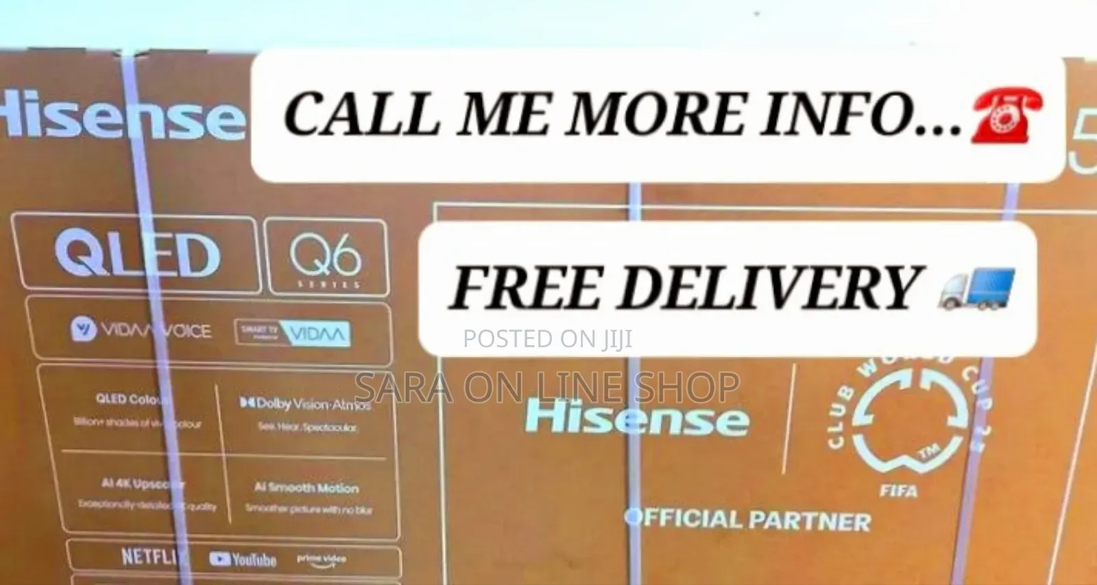 ♤♡Hisense 55" Qled Smart Tv Q6series ♤New 2025 ♤5year Warranty