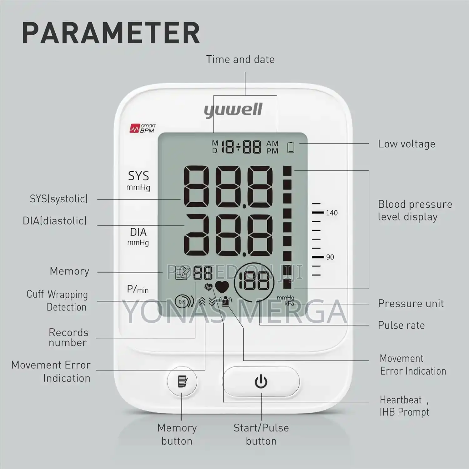 #Bloodpressuremonitor #Bloodpressure篇斀equipped With a Large LCD
