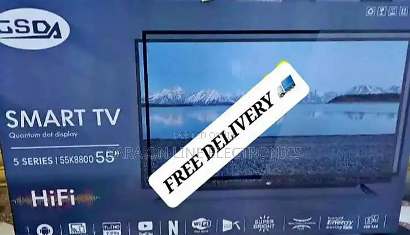 ◆Gsda 55" 5 Series Smart Android Tv New 2025 Free Delivery