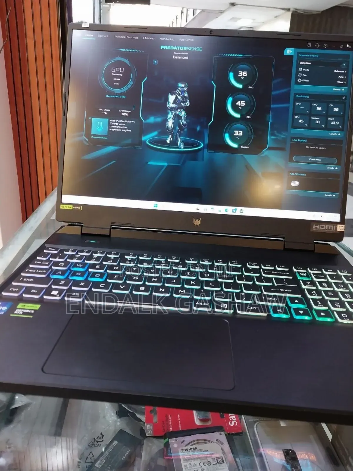 New Laptop Acer Predator Helios 300 16GB Intel Core I7 SSD 512GB