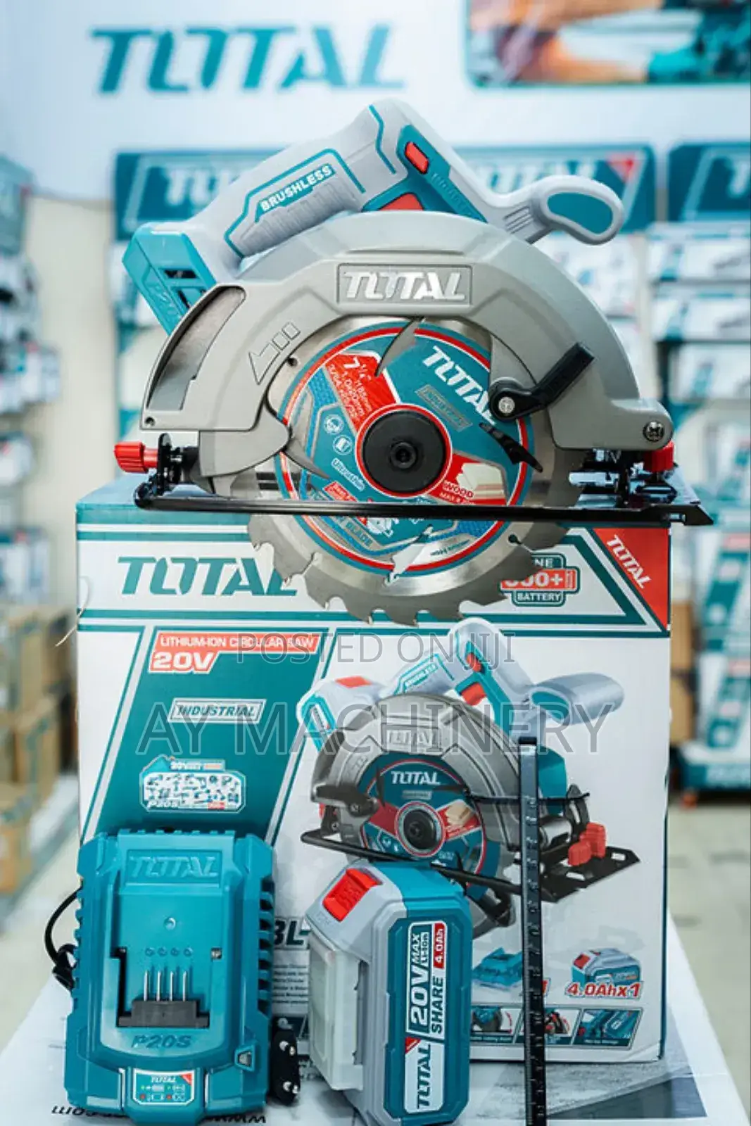 Chargeable Circular Saw 20v 4ah በባትሪ የሚሰራ መሰንጠቂያ ማሽን