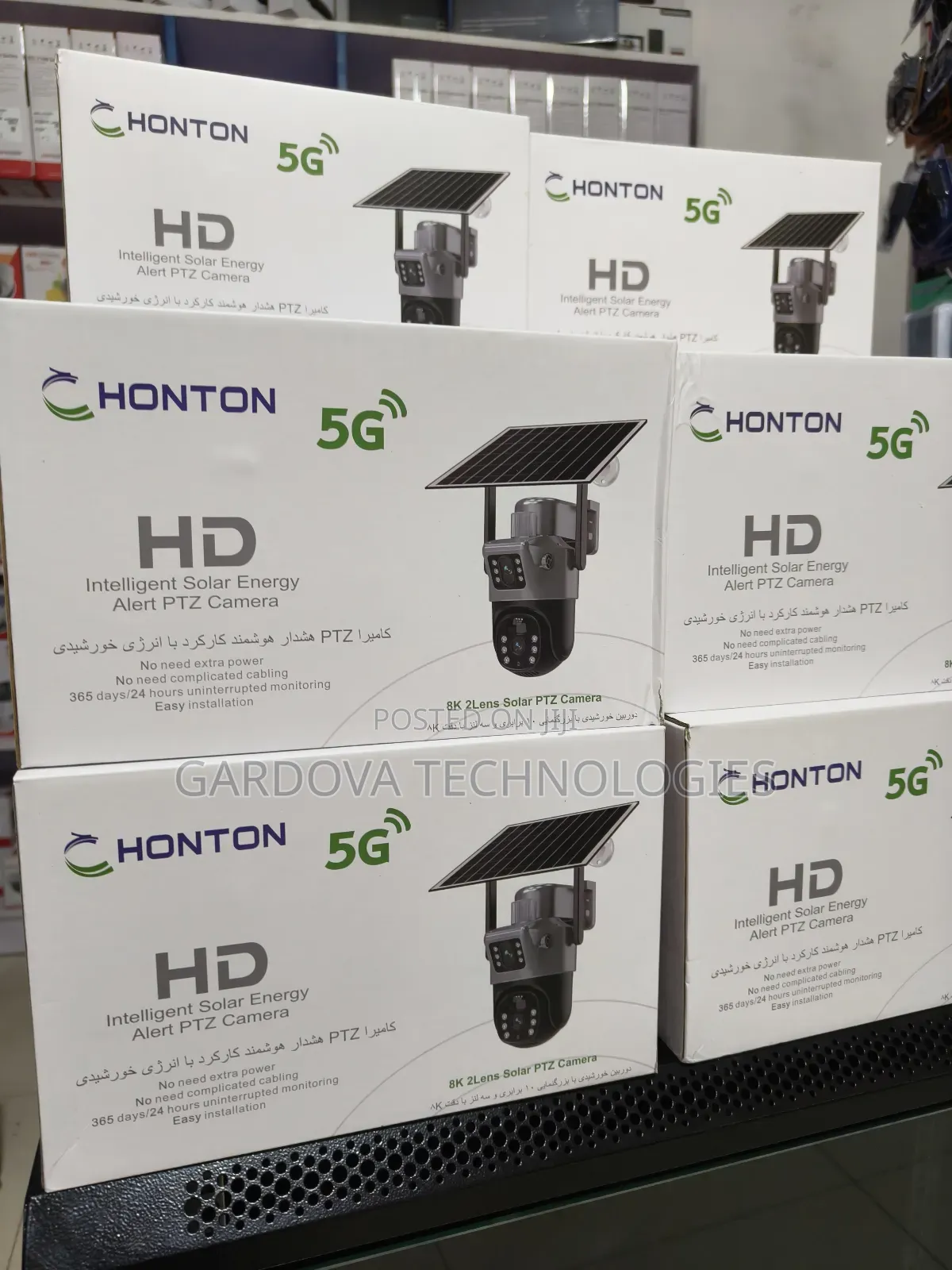 Honton 5g Solar PTZ Camera – Hd Intelligent Security Camera |Brand New