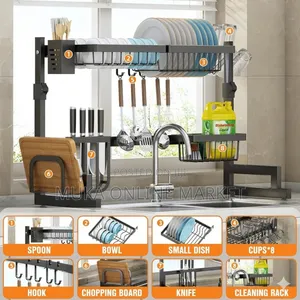 Dish Rack Metal Over Sink Dish Drainer Rack