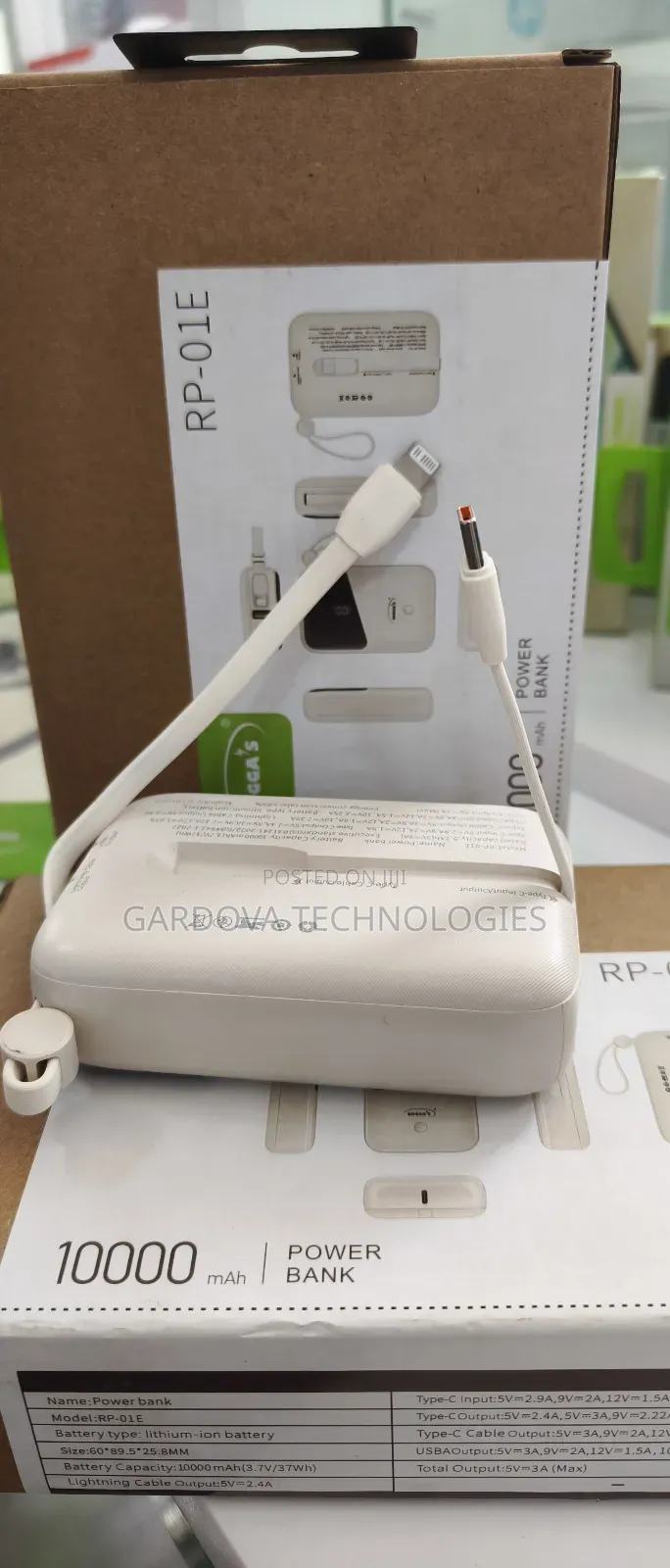 Ruggas Power Bank Rp-01e – Portable Fast Charging | Brand New