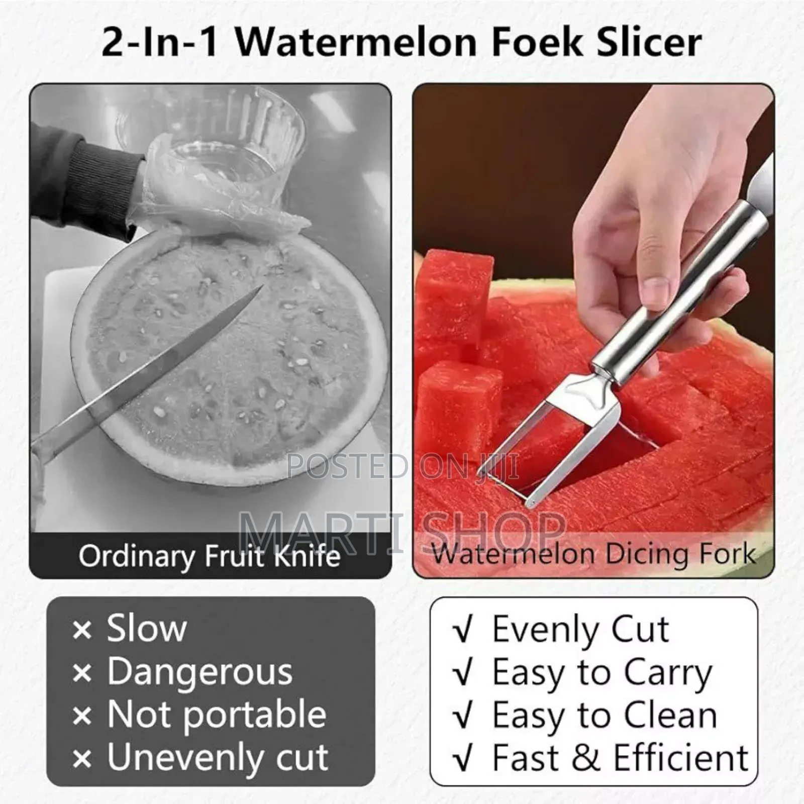 2 In 1 Watermelon Fork Slicer