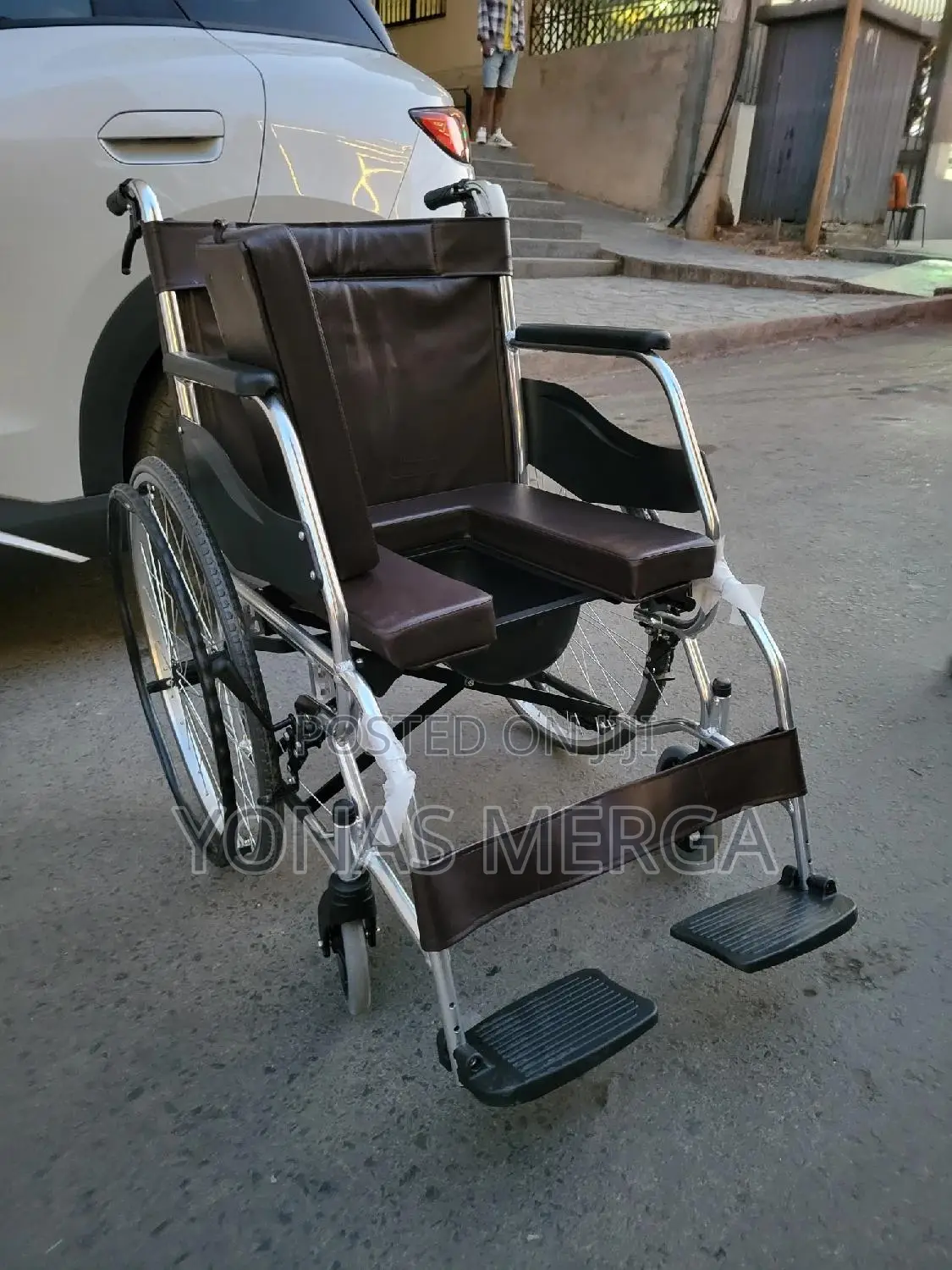 Toilet Wheelchair伍粵shower Wheelchair for Elder, Disabled People(Black)