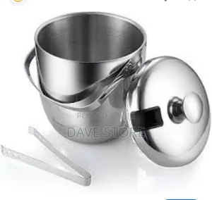 Stainless Steel Ice Bucket With Tongs
