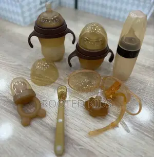 Photo - 6 Pieces Bpa Free Silicone Baby Bottles or Feeding Sets ( Algo)