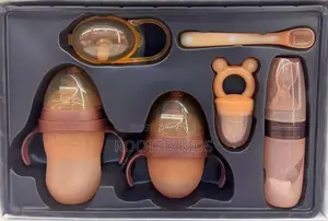 6 Pieces Bpa Free Silicone Baby Bottles or Feeding Sets ( Algo)