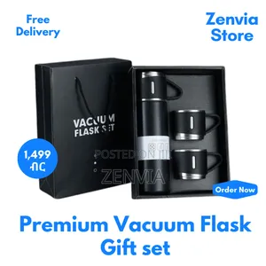 Photo - Premium Vacuum Flask Gift Set – | 2 Stainless Cups | Free Delivery