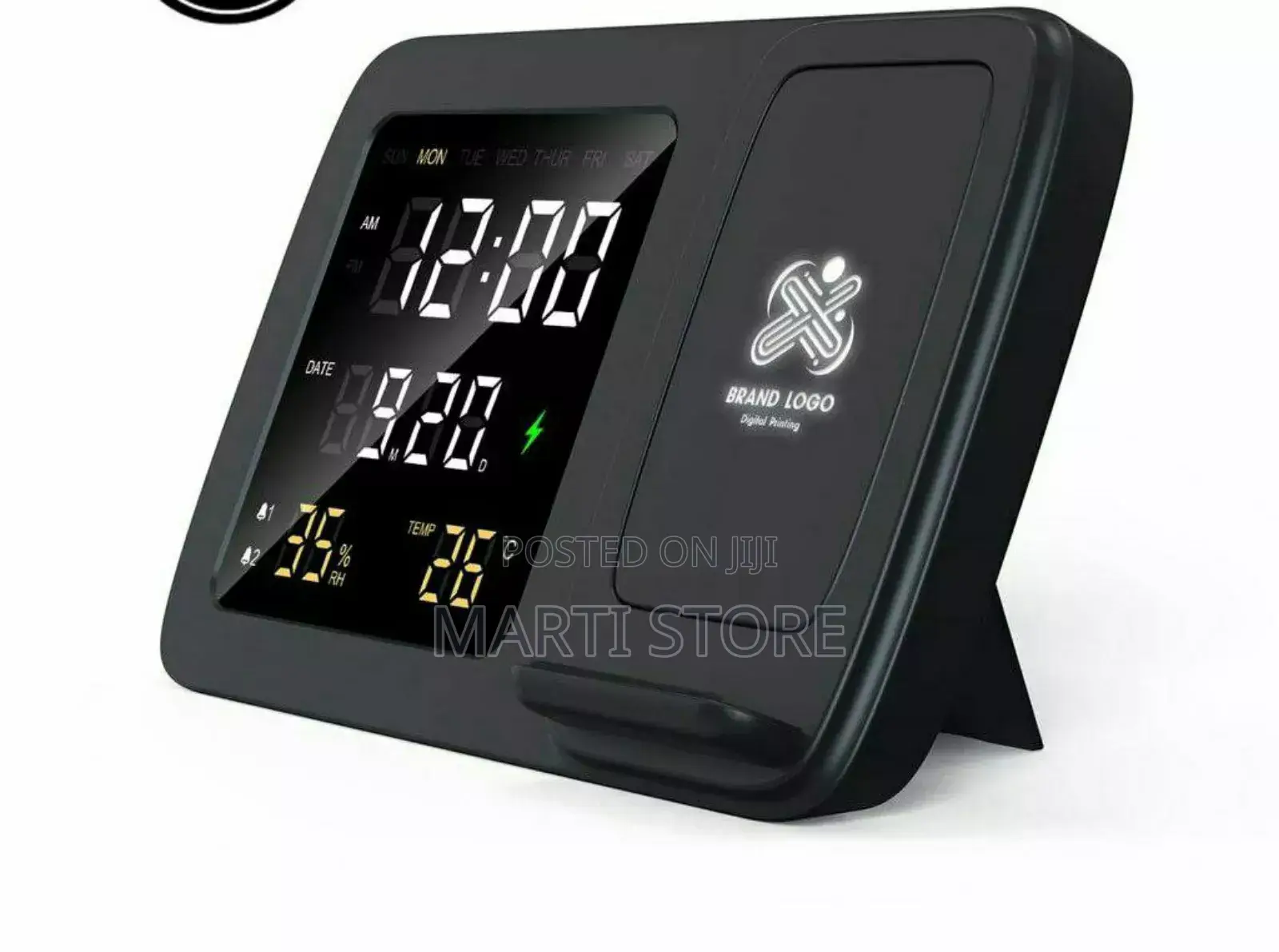 Rise Digital Alarm Clock Wireless Charger