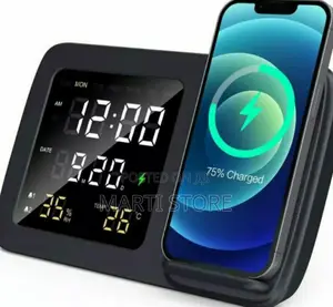 Rise Digital Alarm Clock Wireless Charger