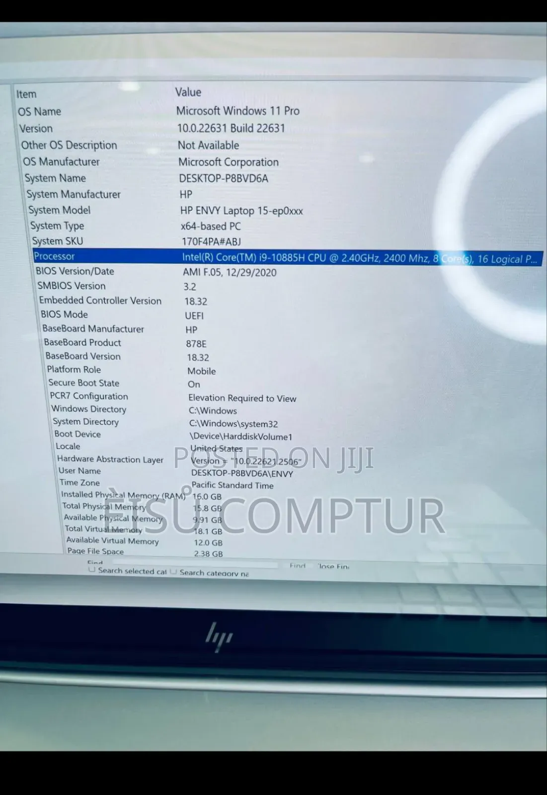 New Laptop HP Envy M6 16GB Intel Core I9 SSD 1T