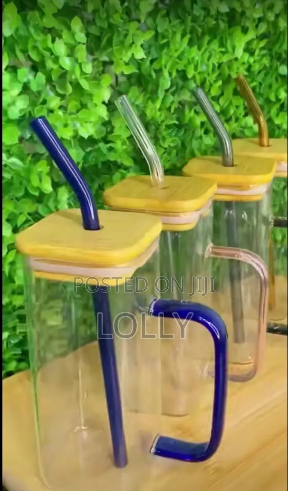Glass Mug With Straw
