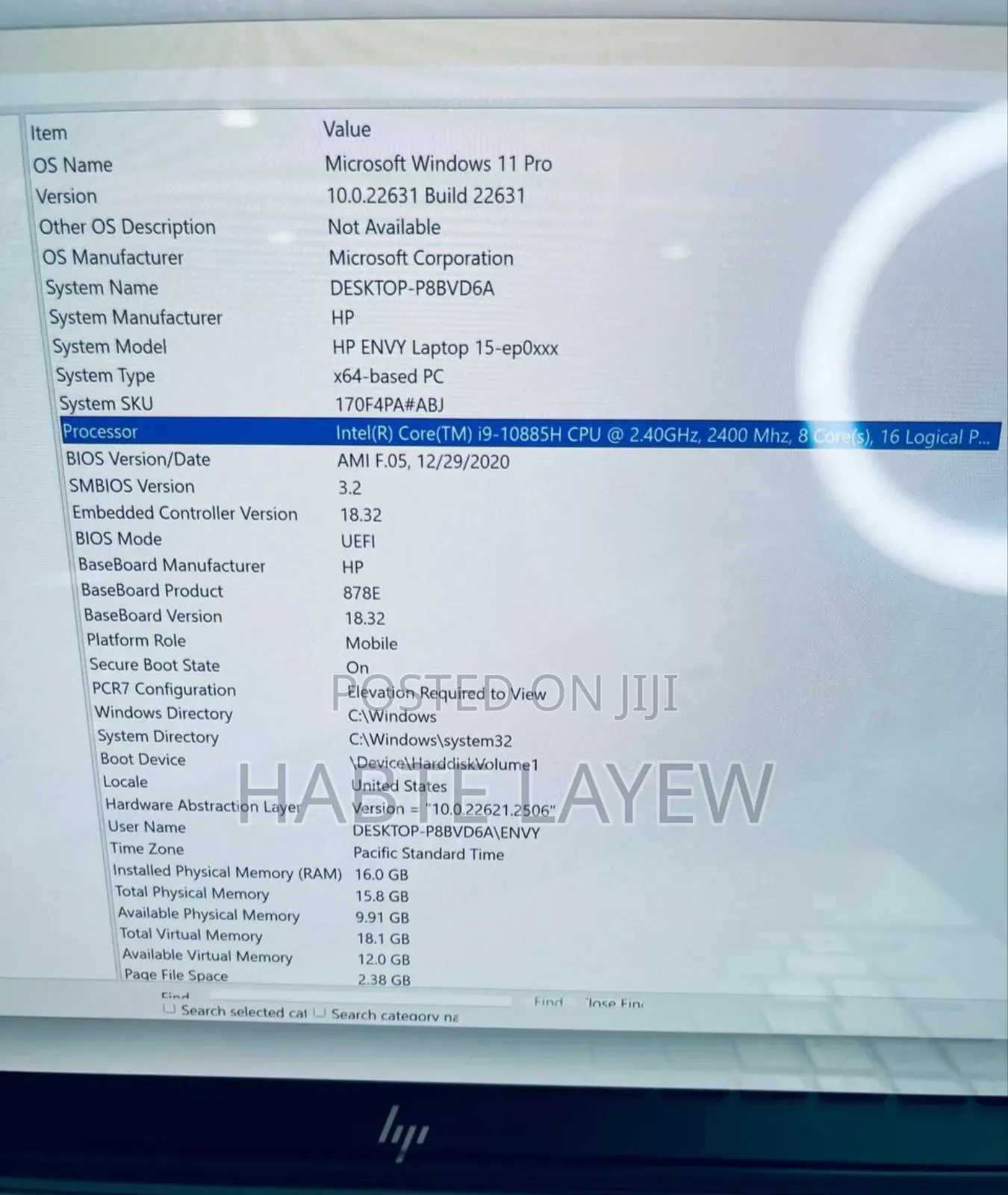 New Laptop HP Envy X2 16GB Intel Core I9 SSD 1T