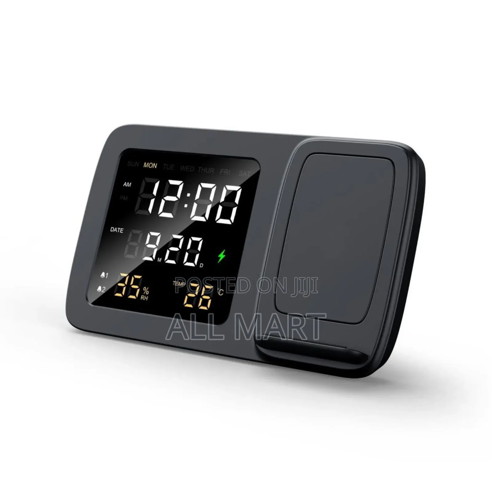 Rise Digital Alarm Clock And Wireless Charger