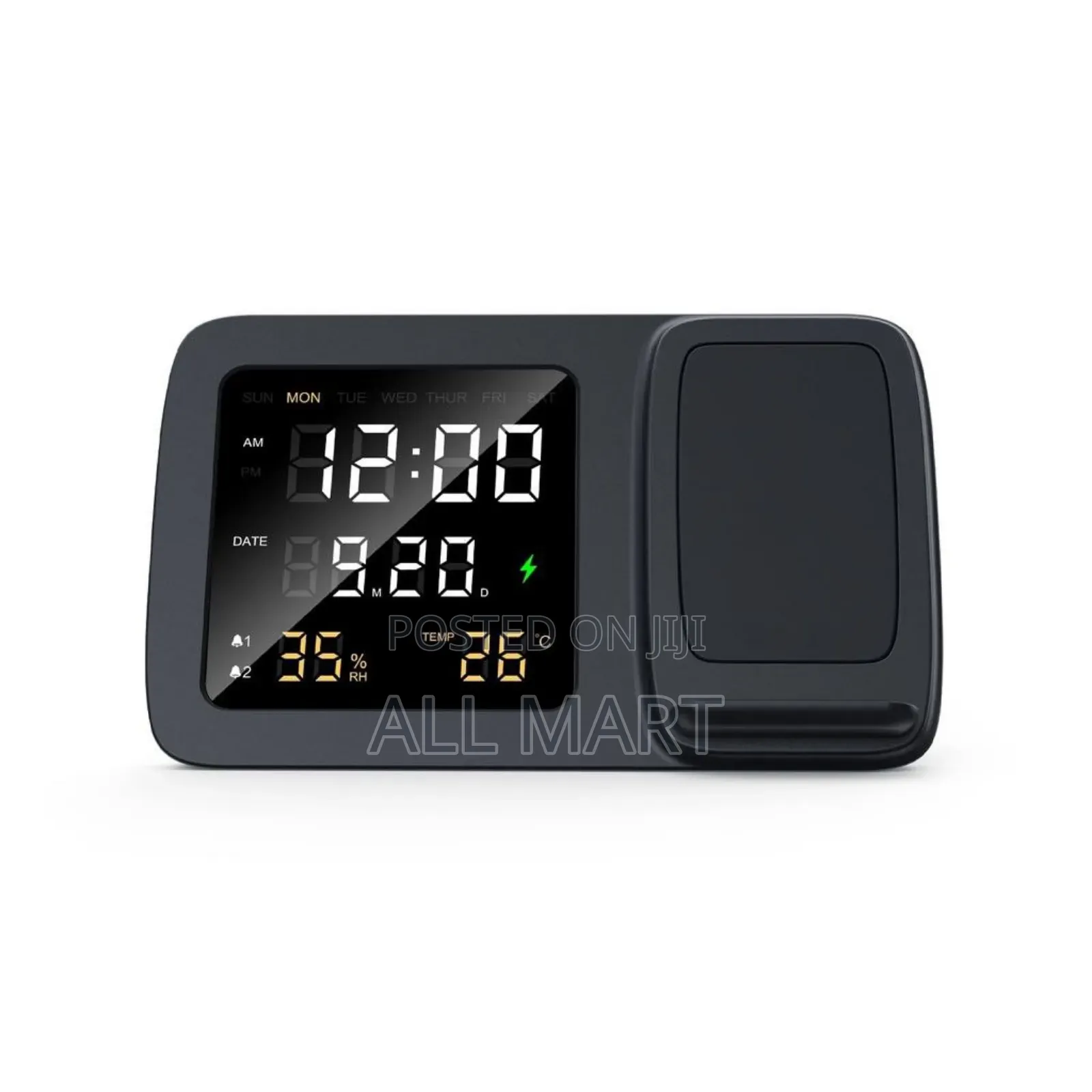 Rise Digital Alarm Clock And Wireless Charger