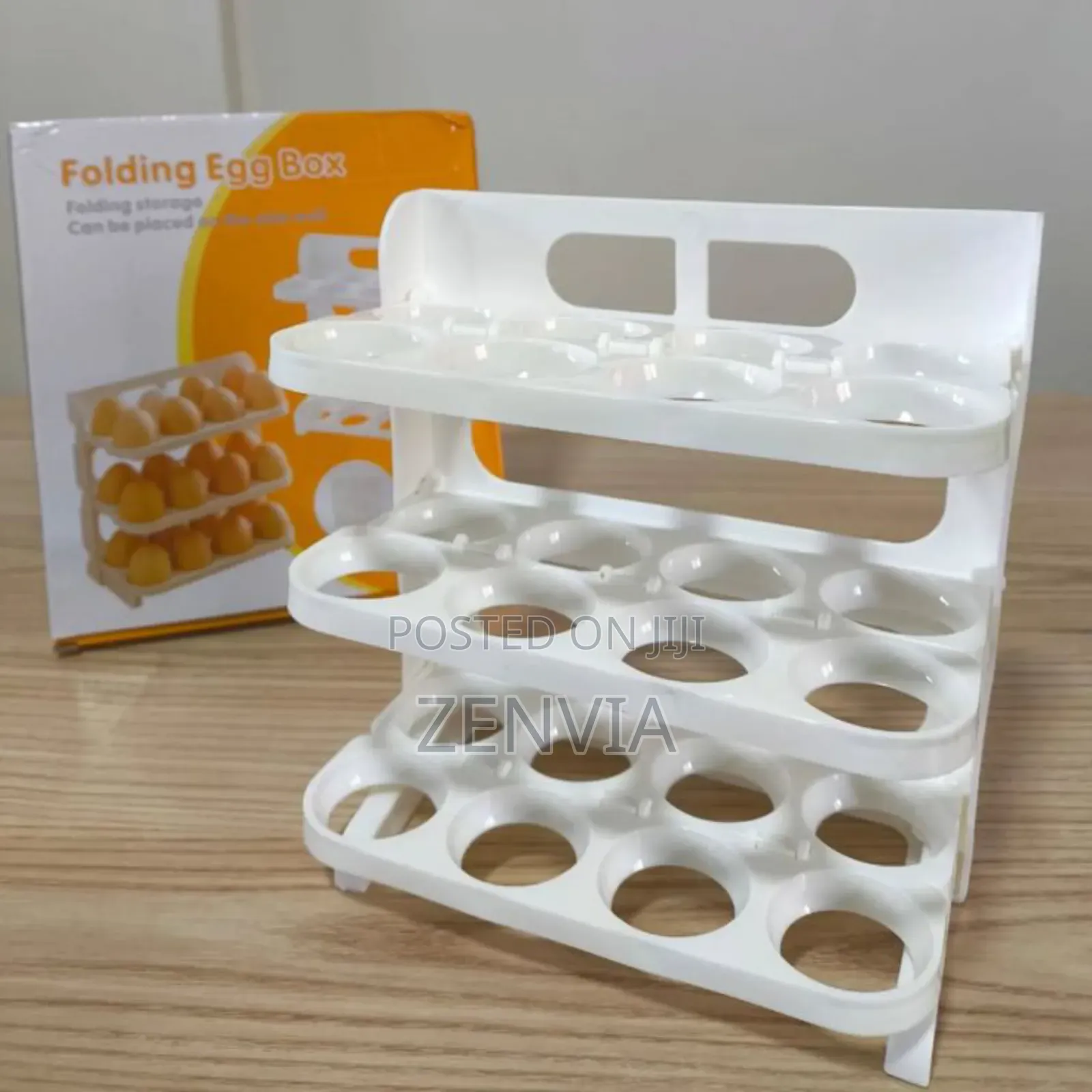Folding Egg Rack – Space-saving Egg Organizer (Free Delivery)