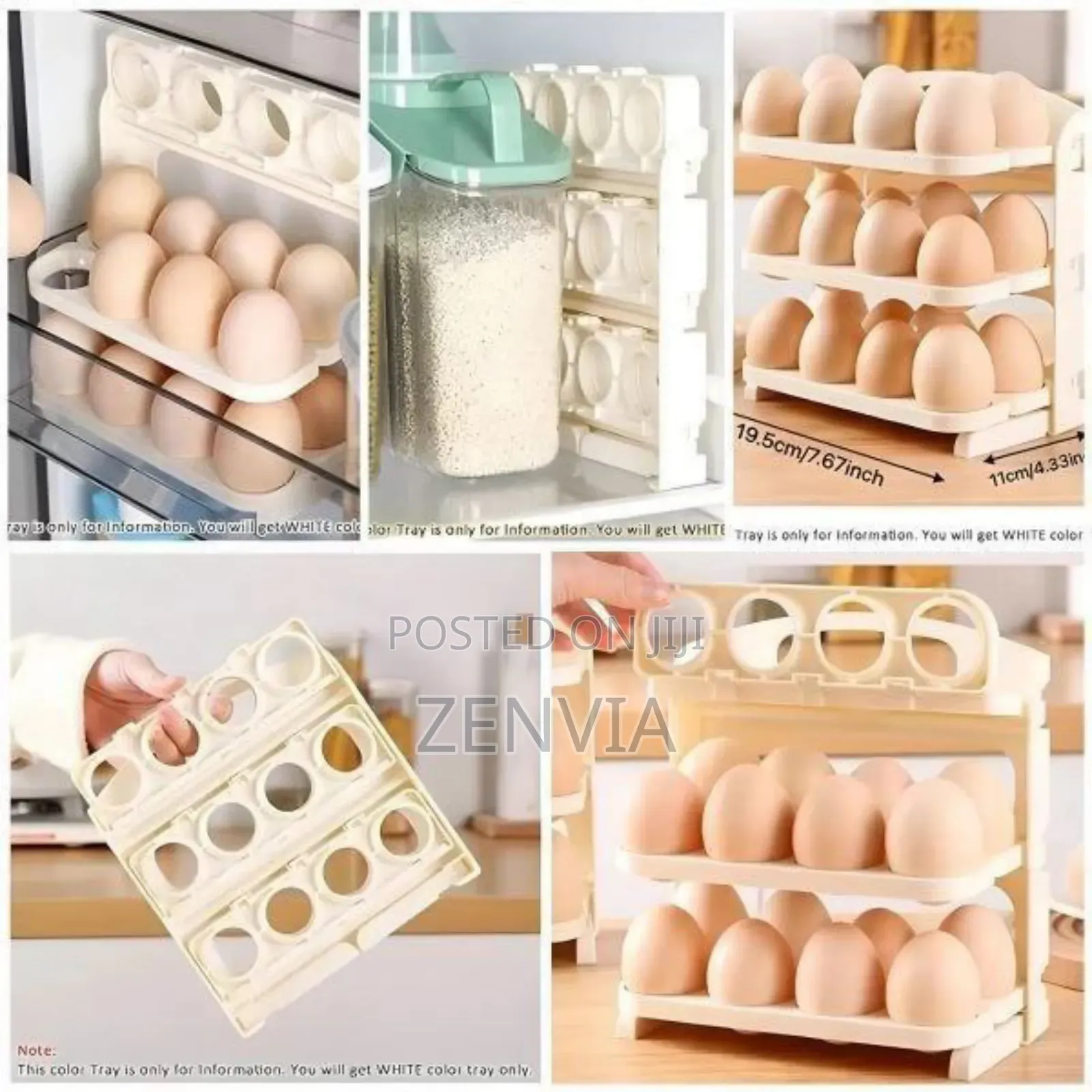 Folding Egg Rack – Space-saving Egg Organizer (Free Delivery)