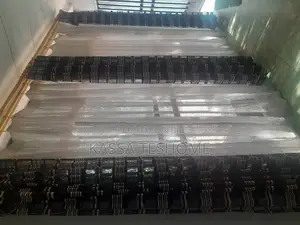 Photo - Modern Layered Curtains - White Black (3m × 2.80m) Including Rail