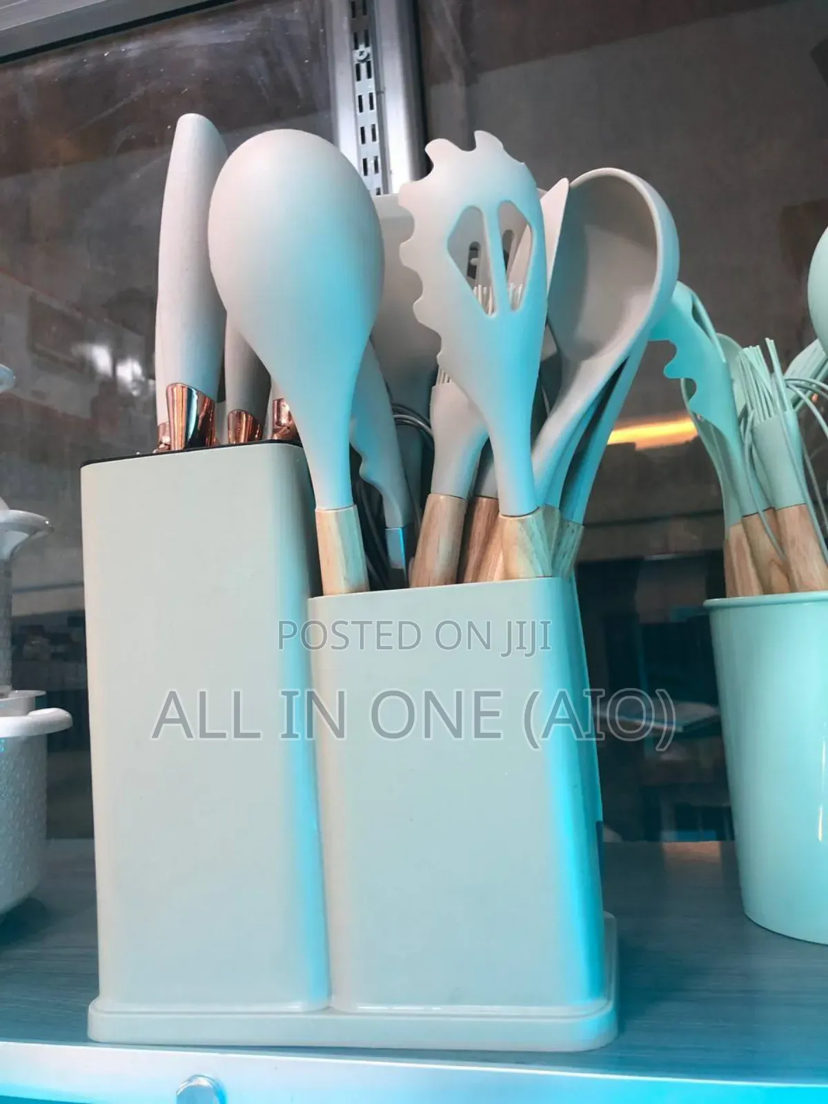 19pcs Silicone Kitchen Utensil Set Available Colors-Pink,Green