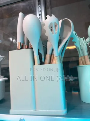 Photo - 19pcs Silicone Kitchen Utensil Set Available Colors-Pink,Green