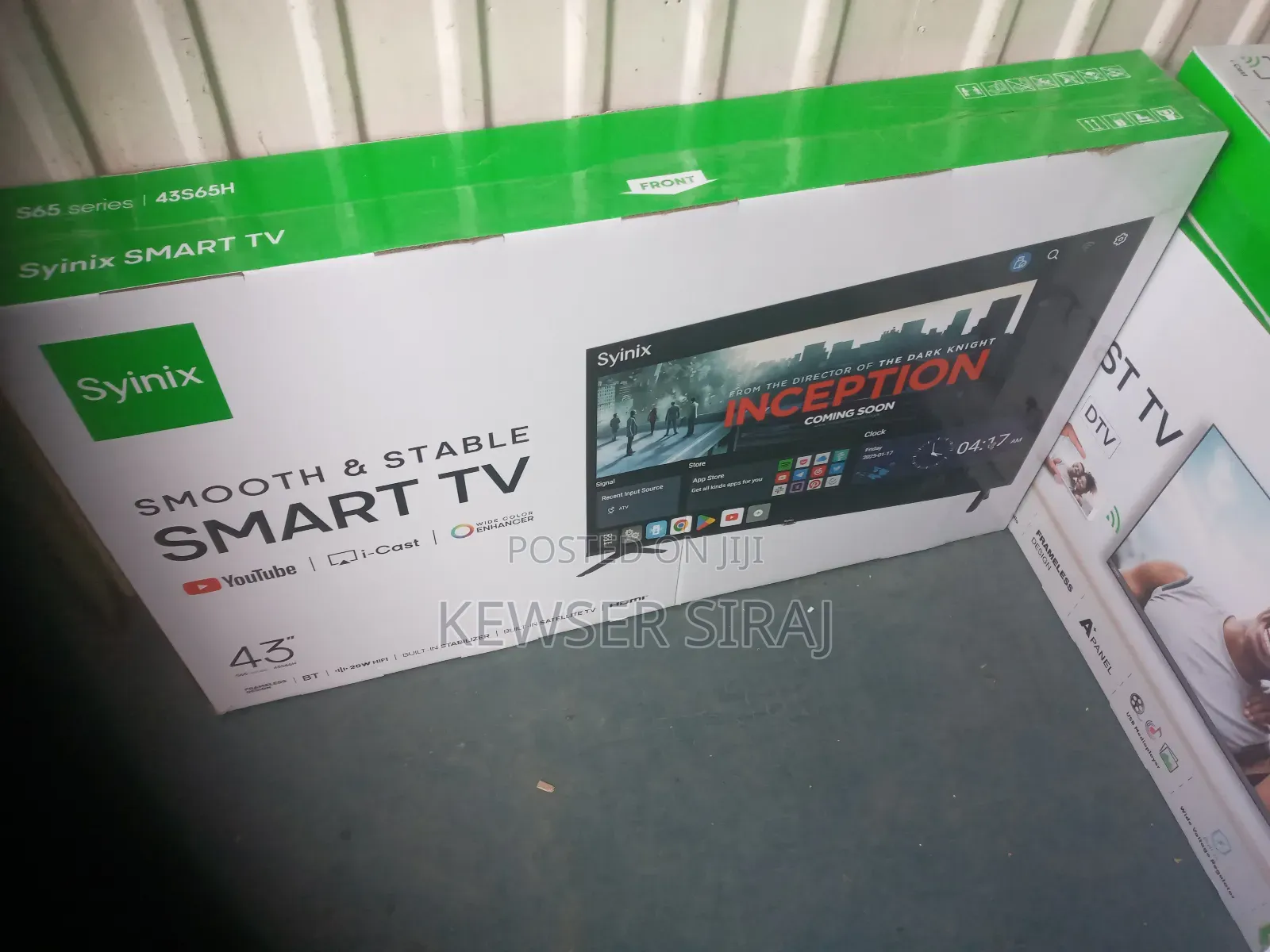 Syinix Tv 43inch Smart Video Android Frameless Screen Bluetooth