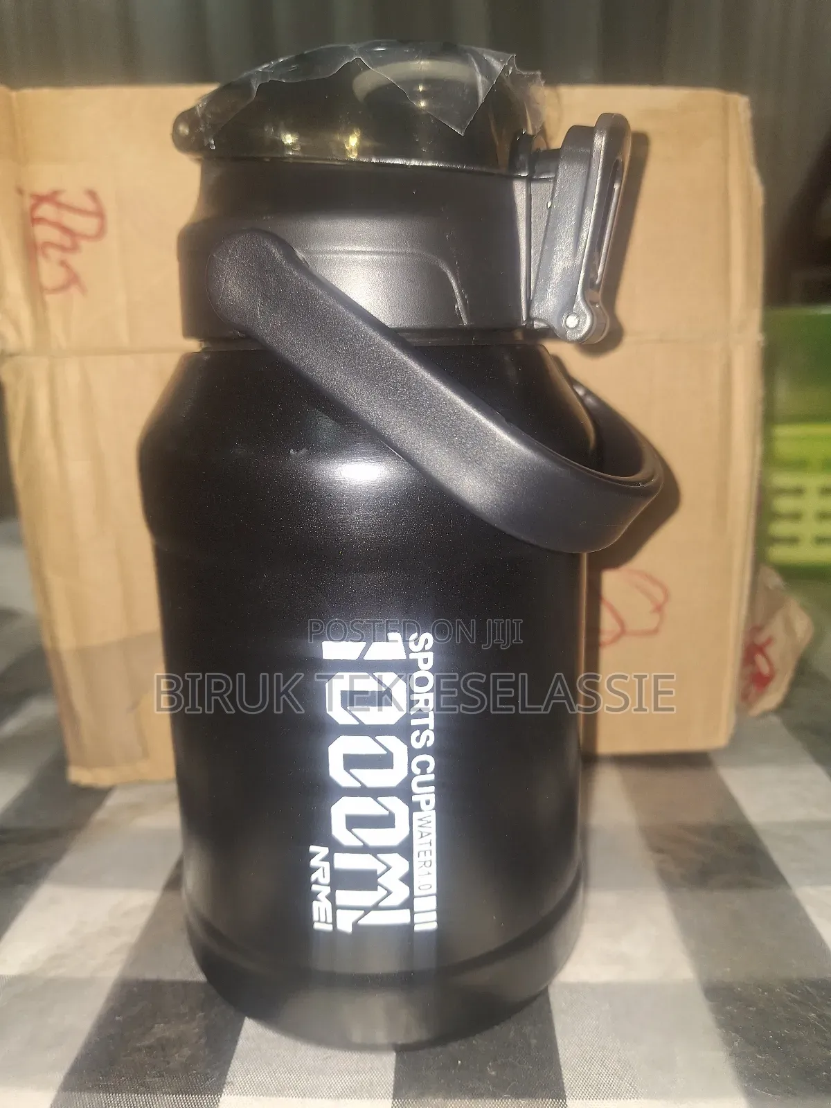 Nrmei 1 Liter Thermos Bottle With Removable Straw Stainless Steel