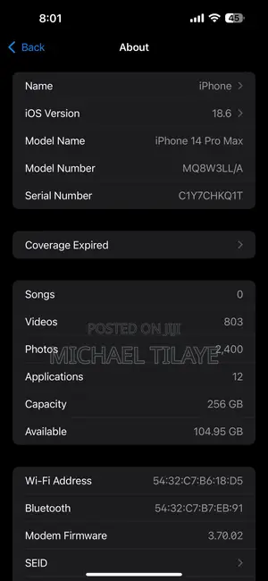 Apple iPhone 14 Pro Max 256 GB Purple