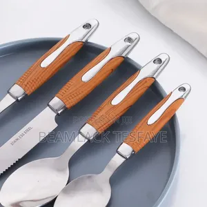 Stainless Steel Set of 24 Knife and Spoon
