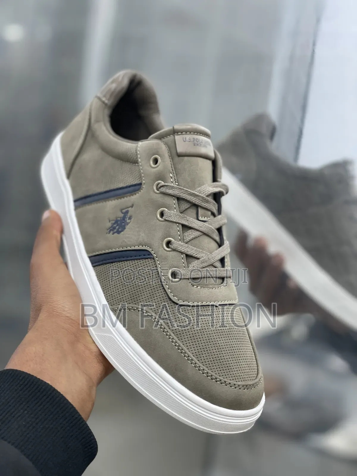 Elevate Your Casual: Us Polo Black Trainers, Textured Upper Happy Feet