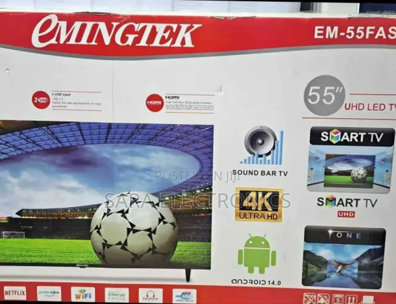 e-Mingtek 55" New 2025 Smart Uhdtv 10year Warranty