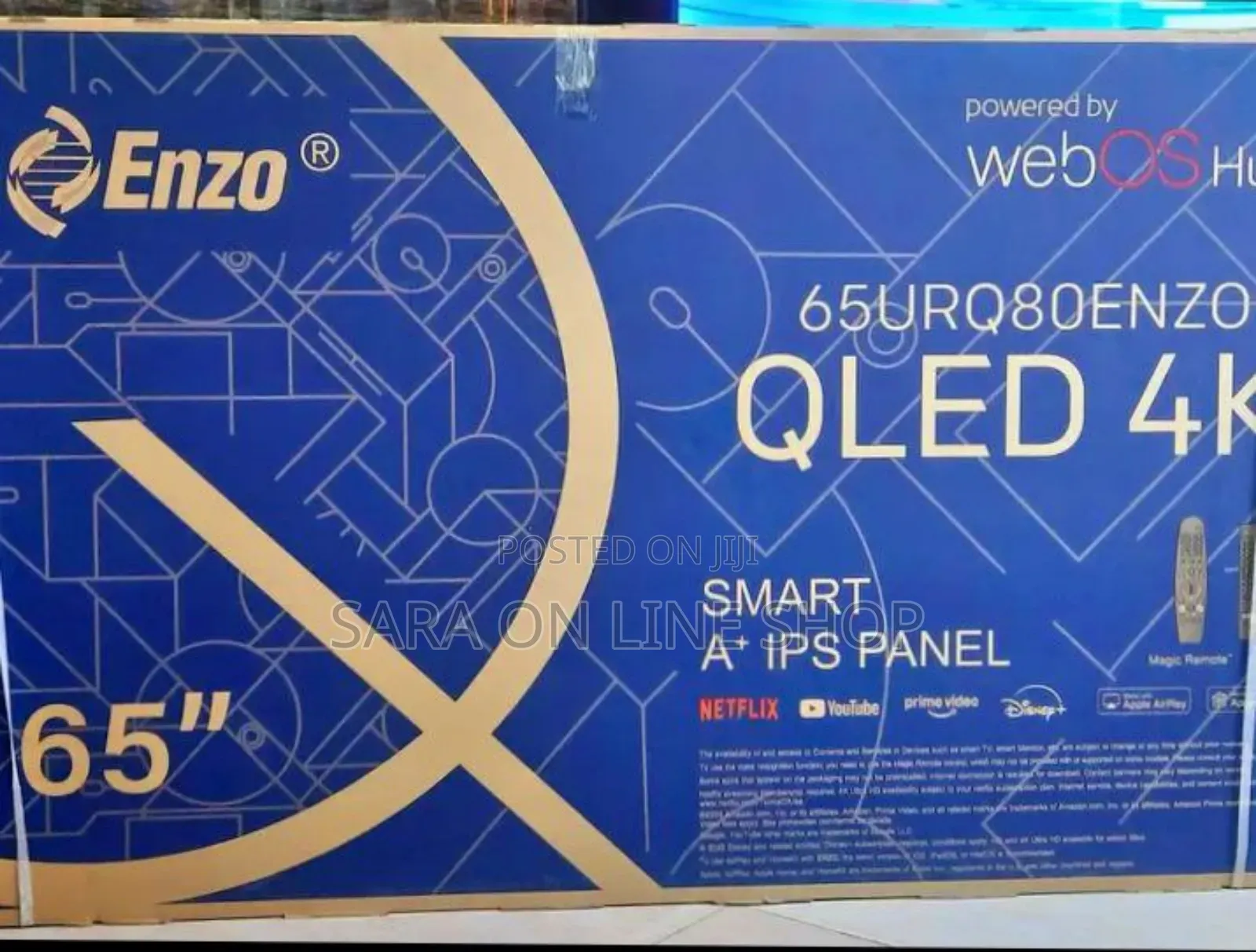 Enzo 65" New 2025 A+Panel Smart Tv Free Delivery