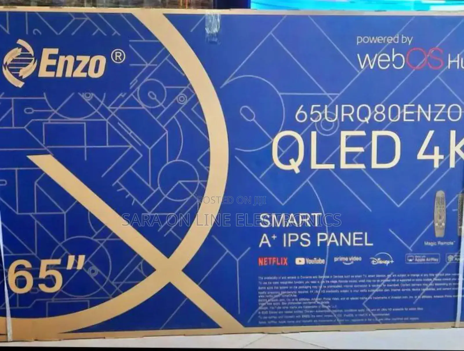 Enzo 65" New 2025 A+Panel Smart Tv Free Delivery